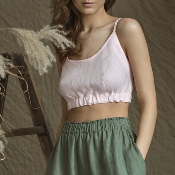 100% Linen Summer Co-ord Set — Skirt AND Crop Top - Picture 8 of 13